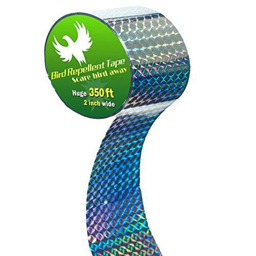 Humibird 350ft Reflective Woodpecker Deterrent Tape Bird Deterrent Tape Keep Birds Away Dird Control Devices Stop Bird from Nesting