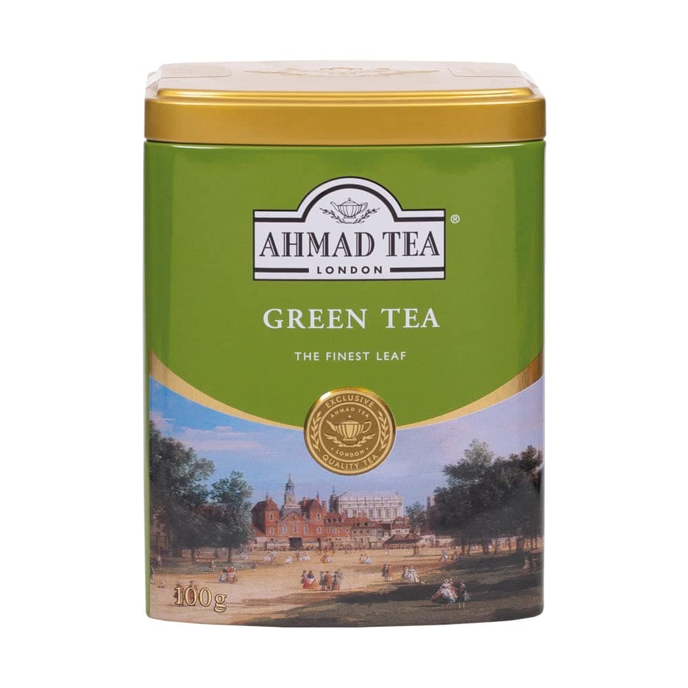 English Scene Caddy with Green Tea - 100g Loose Leaf Tea
