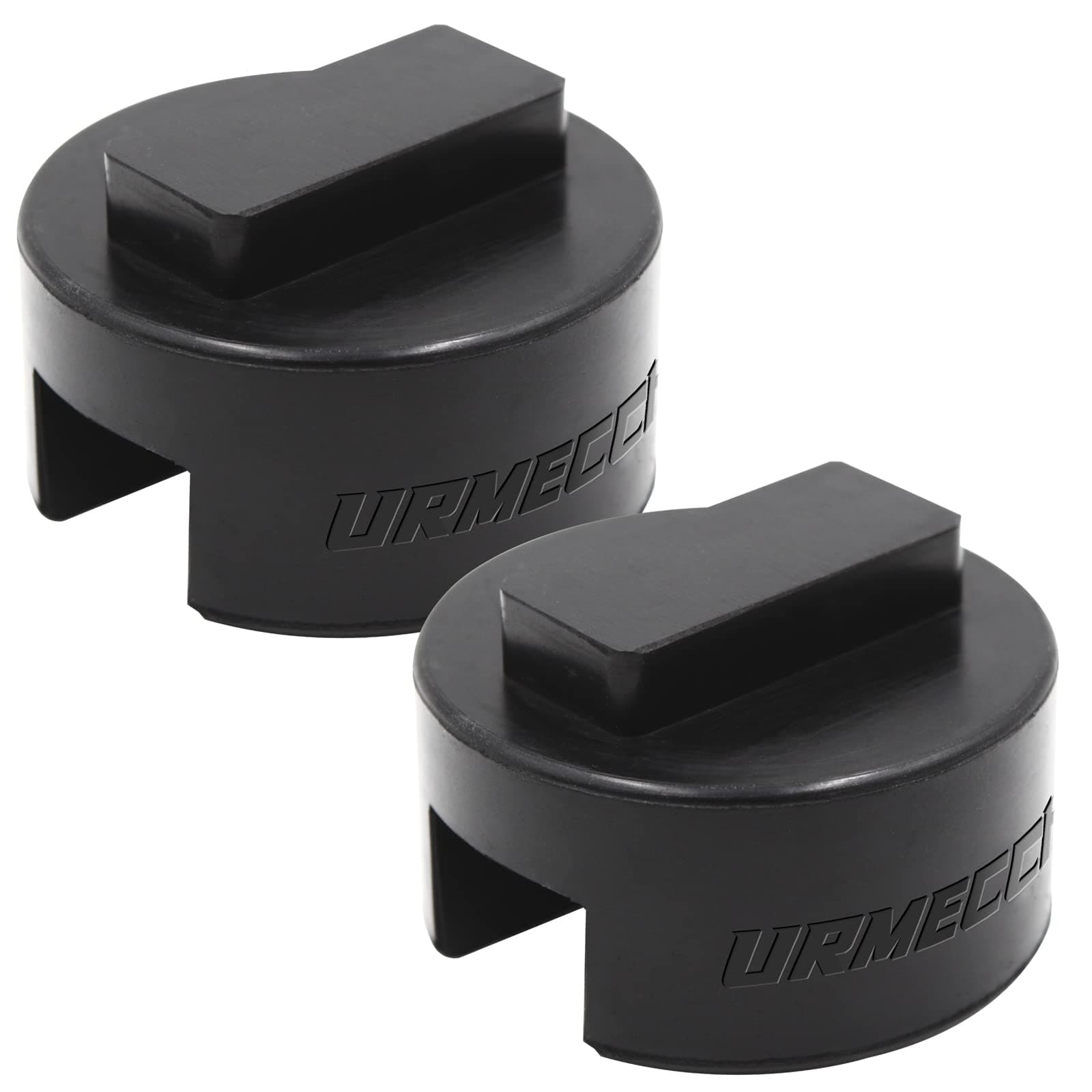 Universal BMW & Mini Jack Adapter - Slotted Rubber Square Polyurethane Jack Pad Frame Rail Protector (2 Pack)