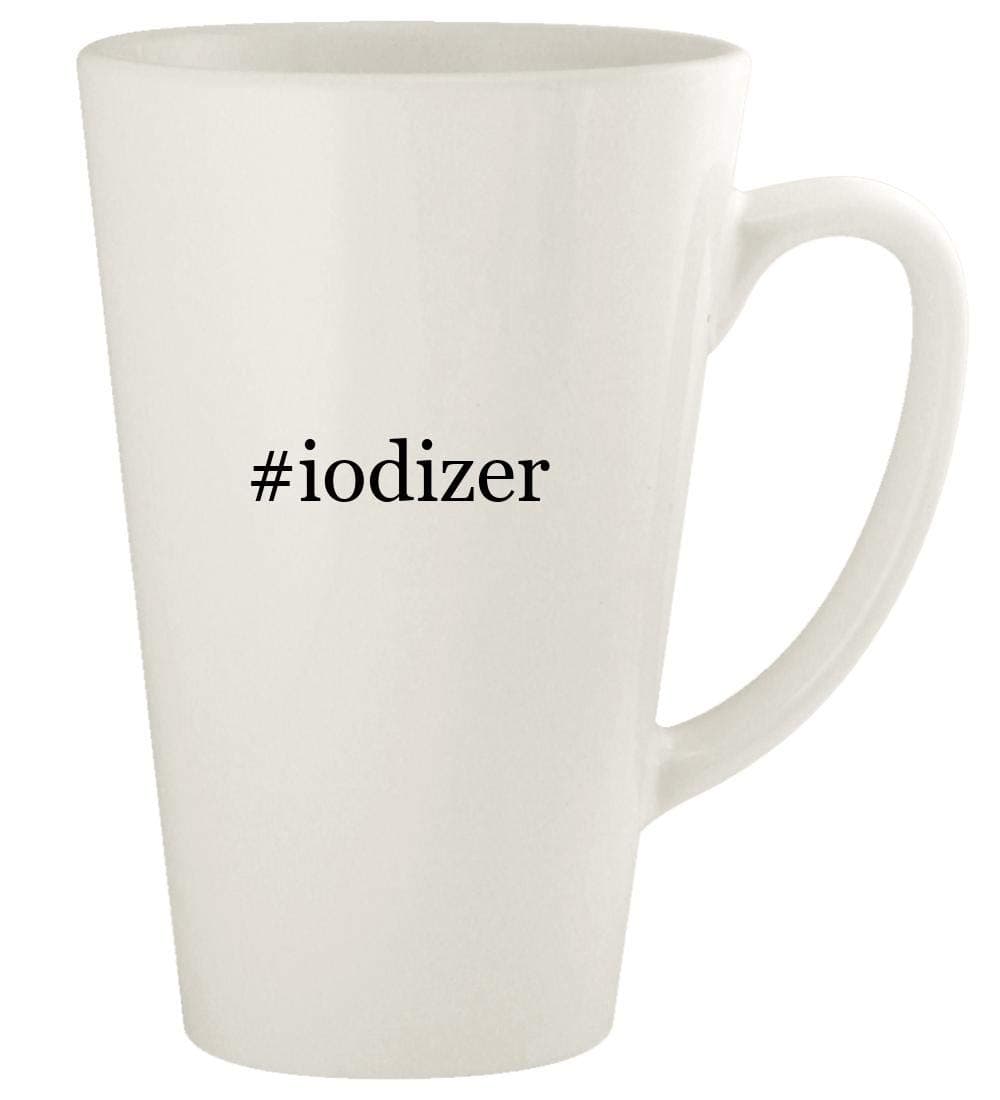 #iodizer - 17oz Hashtag Ceramic Latte Coffee Mug Cup, White