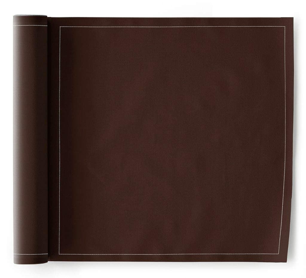 Cotton Dinner Napkins (11.8 x 11.8 in - 12 Per Roll, Chocolate Brown) Cloth Dinner Napkins for Parties, Weddings, Dinning, Hotels, Restaurants or Events - Washable and Reusable