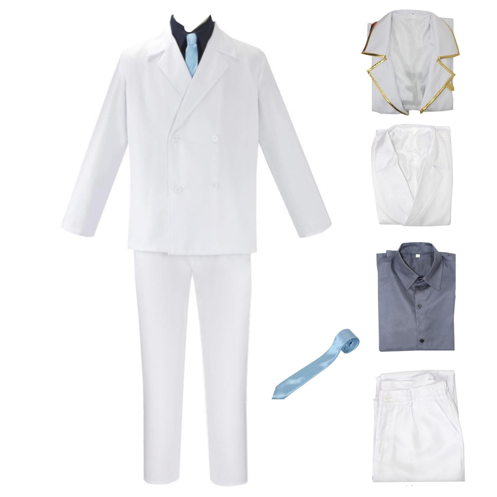 Men Cosplay Costume Anime Uniform Navy hero Cloak Suit Halloween Outfits