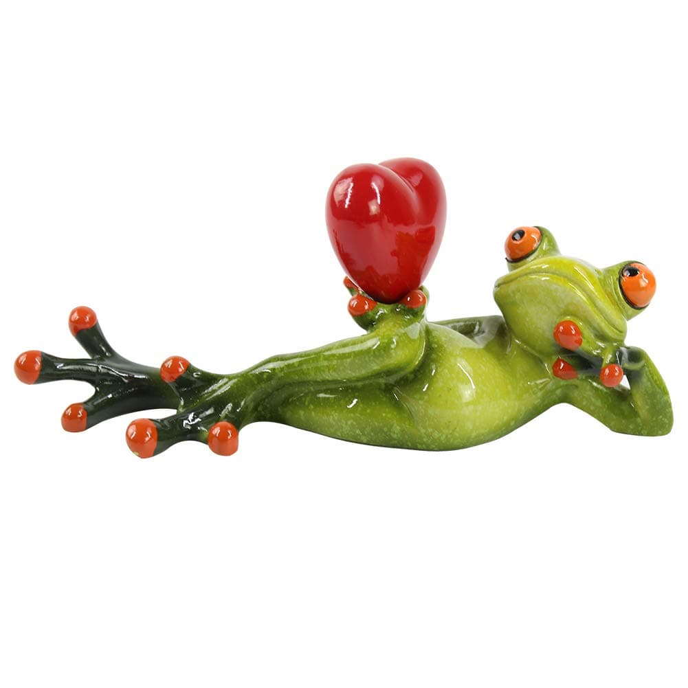 Frogs Figurines Statue Frog Sculpture Cute Funny Frog for Home Desk Decoration 6050E