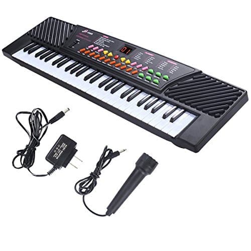 ELL SERVICE PRO New 54 Keys Music Electronic Keyboard Kid Electric Piano Organ W/Mic & Adapter, This Keyboard is Definitely The Best Gift for Your Children, External Speaker/Microphone/DC/AC Powe