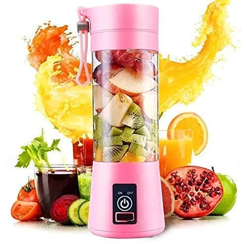 Royal Step Portable Juicer Rechargeable 6 Blade Portable Electric USB Juicer Bottle Blender for Making Juice, Travel Juicer for Fruits and Vegetables, Fruit Juicer for All Fruits, Juice Maker Machine