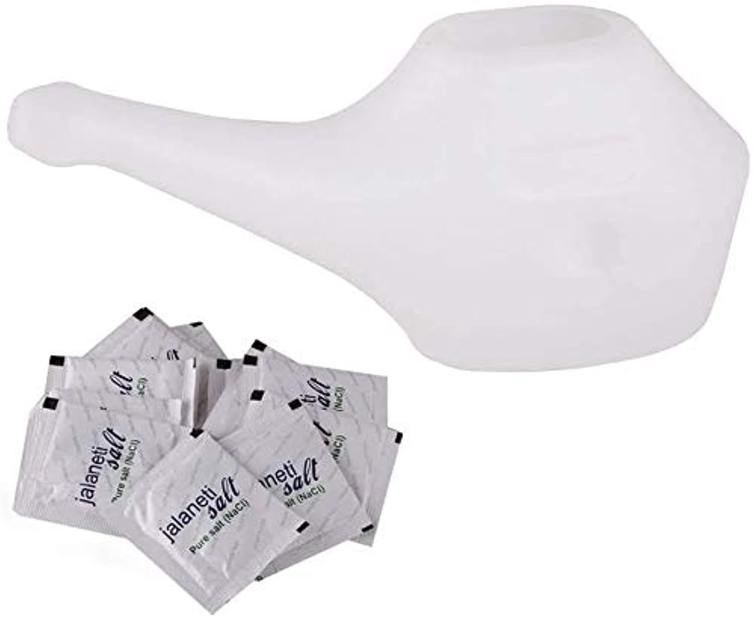 HEALTHANDYOGA Light-Weight Neti Pot - Handy, Compact and Travel Friendly