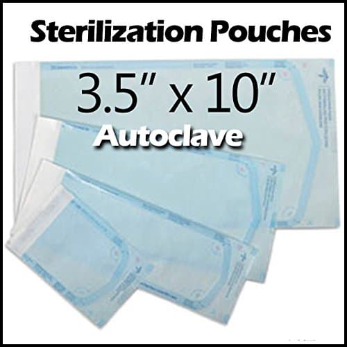 16 Boxes [3,200 Pcs.] 3.5" X 10" Self Seal Autoclave Sterilization Pouch - Professional Quality Sterilization Pouch Dental, Tattoo and Medical Lab Supplies (Size 3 1/2" X 10")