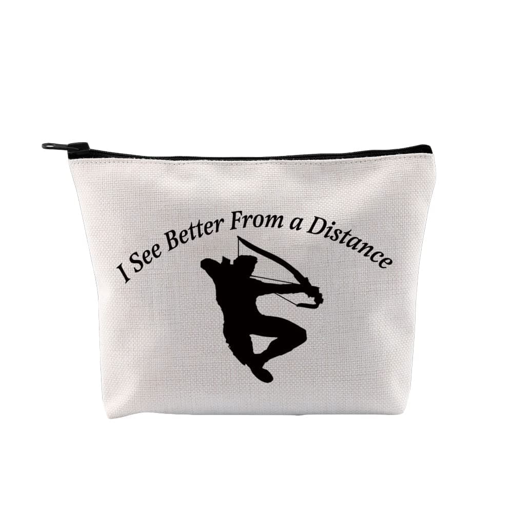 G2TUP Hero Fans Gift Clint Barton TV Show Inspired Makeup Bag I See Better From a Distance Zipper Bag, See Better makeup bag