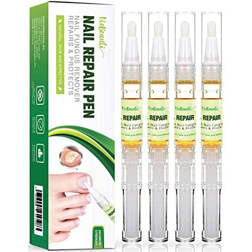 VieBeauti Nail Repair Pen, Toenail Fungus Stop, Restores & Rehydrates Damaged Nails, Fungus Nail Care on Toenails & Fingernails Strengthen [4 pcs]