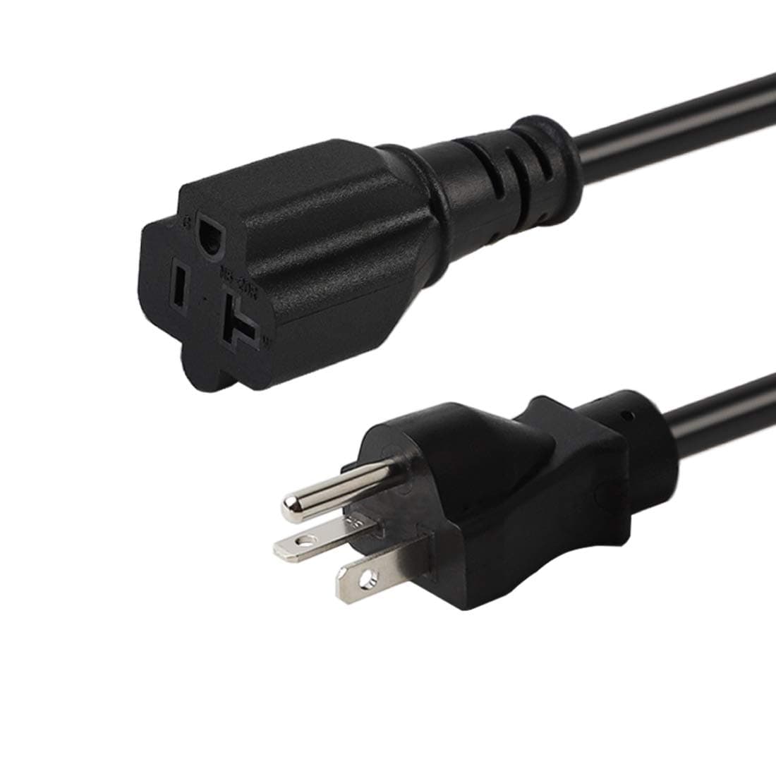 6Feet/1.83M Nema 5-20P Power Extension Cord, (UL CUL Listed) Heavy Duty 12AWG Nema 5-20P to 5-20R Extension Power Cable,20Amp T Blade Male to Female Cable