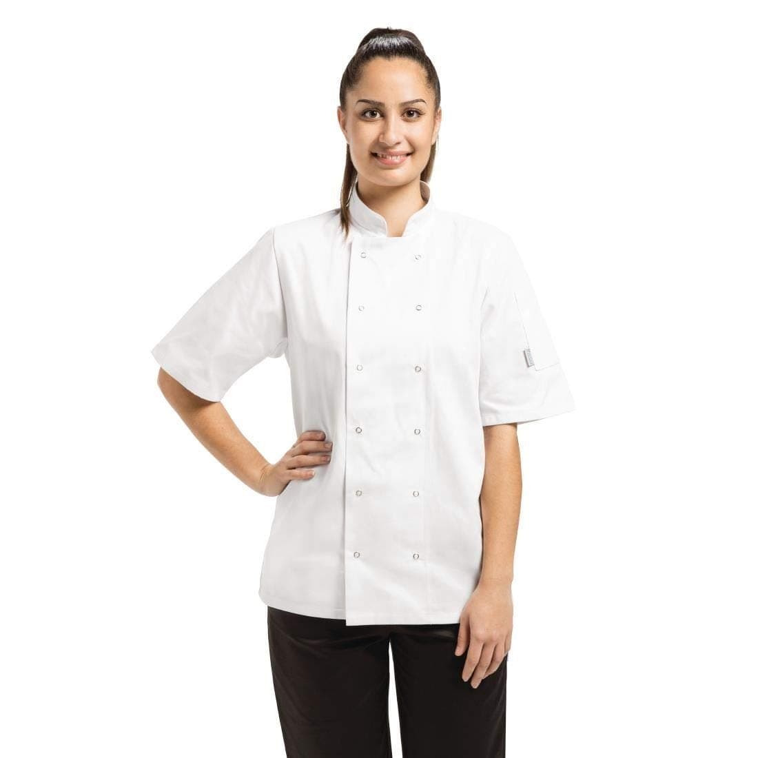 Whites Chefs Apparel A211-XS Vegas Chef Jacket, Short Sleeve, White