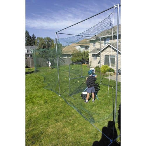 Jugs Free Standing Sports Cage is a Full-Length Sports cage That Requires no Tools to Assemble, is Fully Enclosed, Free-Standing, and Portable. Great for Baseball, Softball or Golf.
