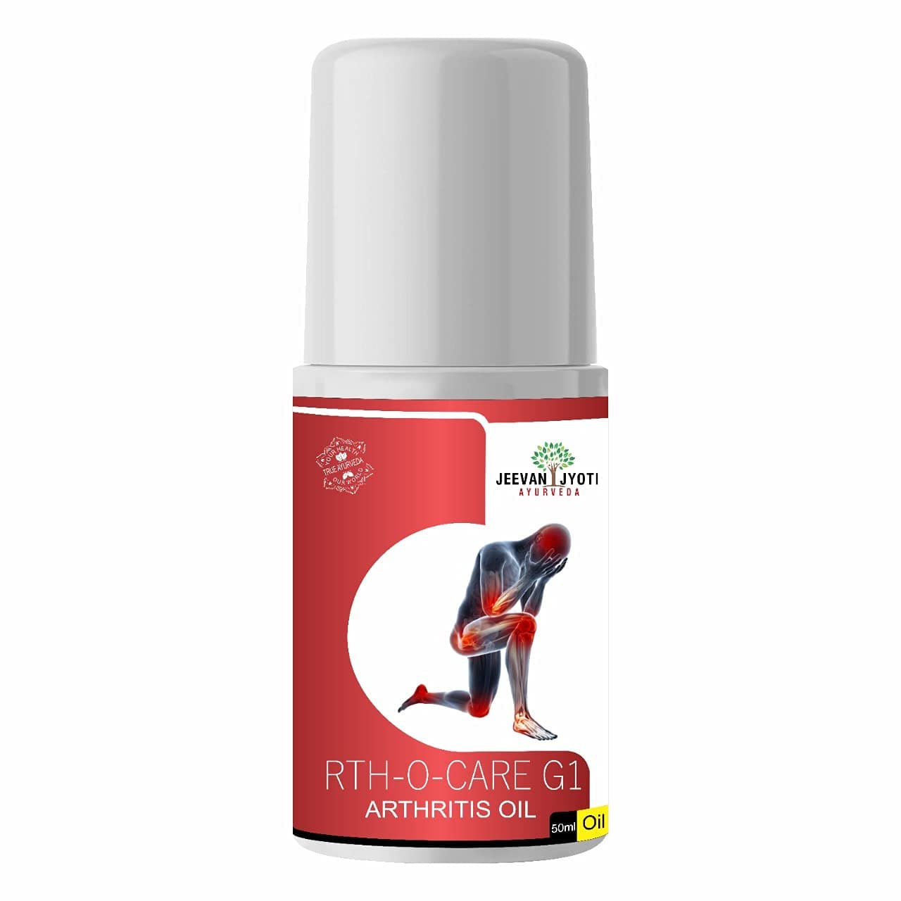 RTH-O-CARE G1 Arthritis Oil | 100% Natural & Ayurvedic Effective Pain Reliever Massage Oil for Joints, Knee, Back, Shoulder & Muscles | Pain Relief Massage Oil for Whole Body | Special for Oil aged people - 50ML