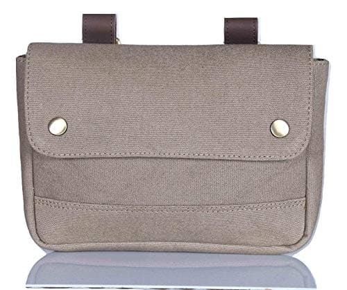 Canvas Leather Bike Handlebar Bag Vintage Bicycle Bag Seat Bag Cycling Bag Panniers Lunch Box Waterproof Mountain Bike Front Bag Multifunctional Road Bike Basket Bicycle Bag Professional Cycling Acces