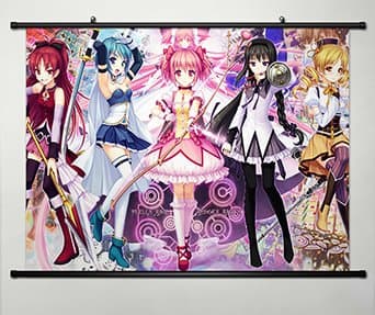 puella magi madokaHome Decor Anime Puella Magi Madoka Magica Whole Cosplay Wall Scroll Poster Fabric Painting Kaname Madoka 23.6 x 17.7 Inches-042