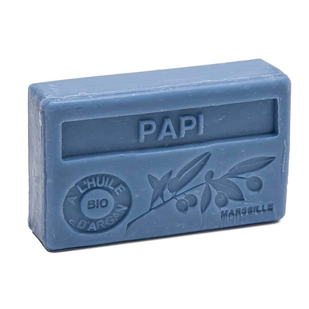Maison du Savon de Marseille - French Soap made with Organic Argan Oil - Grandfathers Fragrance (Papi) - 100 Gram Bar