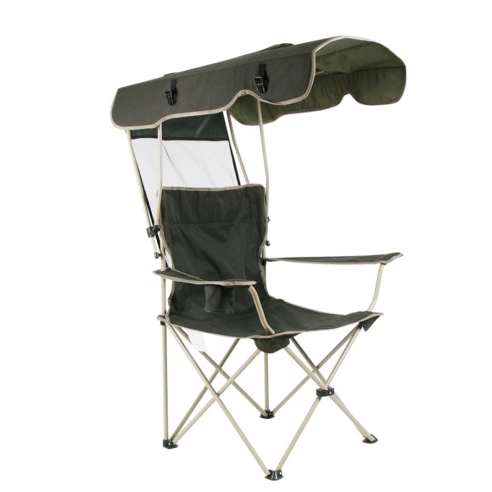 LE Outdoor Folding Camping Chair/with Shade Canopy,Sun protection/Portable/Heavy duty/Camping Chairs/with cup holder/for/Beach Fishing