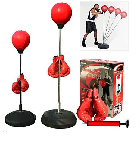 Boxing punching speed ball boxing bag anti stress fitness with boxing glove for Teenagers and Adults Adjustable 48" to 59" in Height New