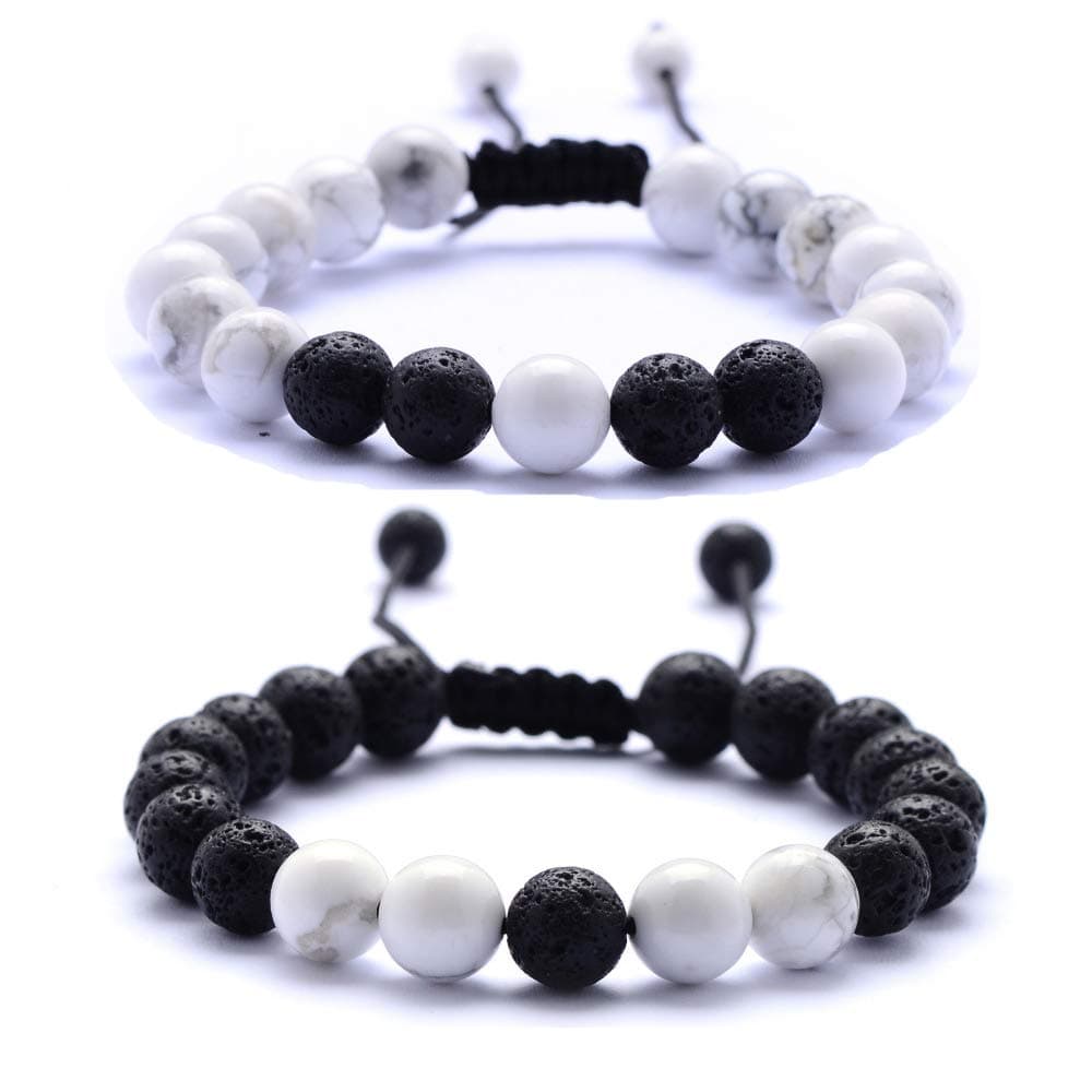 Softones 8MM Lava Rock Beads Bracelet for Men Women,Friendship Couples Gifts Natural Stone Bracelets