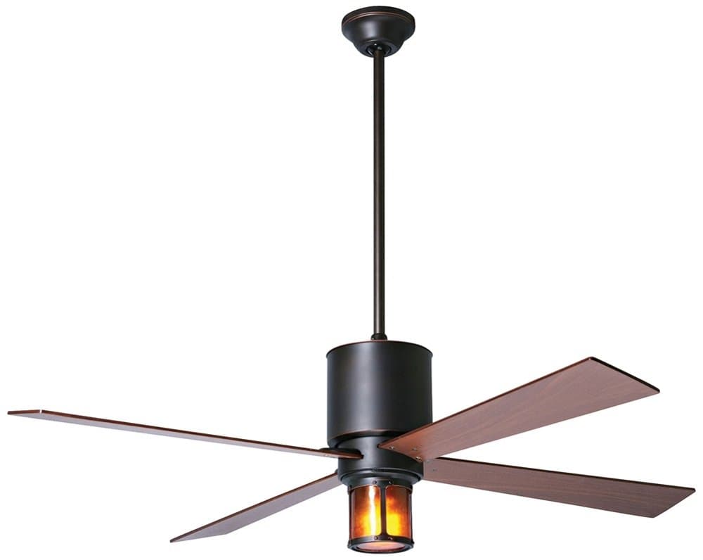 52" Period Arts Lapa Bronze Mahogany Mica Ceiling Fan