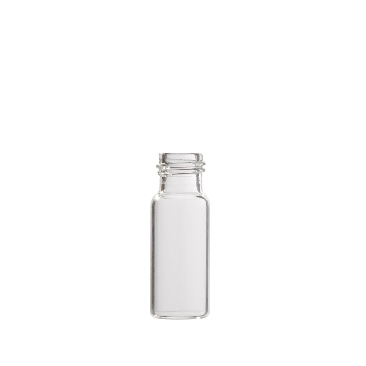 Greenwood Products 01-02CS100 Clear Glass 2mL Flat Bottom Vial, with Screw Threads (Pack of 100)