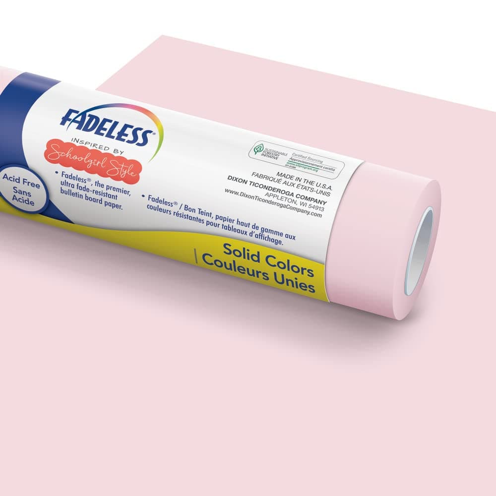 FadelessSchoolgirl Style Bulletin Board Paper, Lavender Haze, 47.25" x 12', 1 Roll