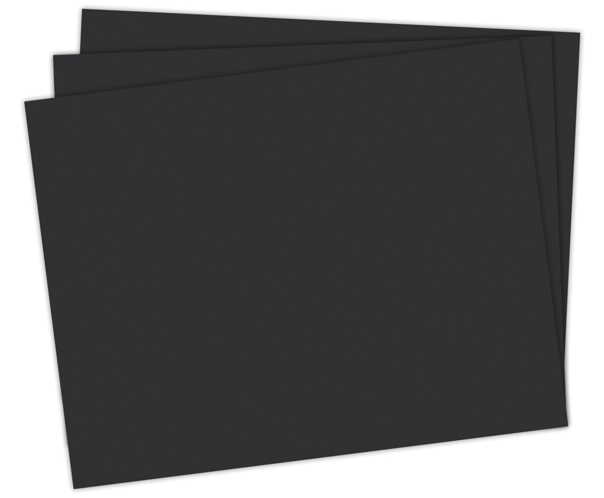 School Smart 1485744 Railroad Board, 6-ply Thickness, 22" x 28", Black (Pack of 25)