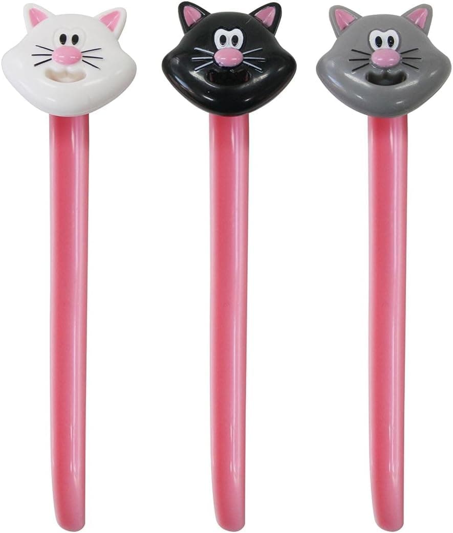 Meow Bag Ties – Reusable Plastic Bag Clips for Snacks, Pantry & Food Storage, Set of 3, White, Black & Grey