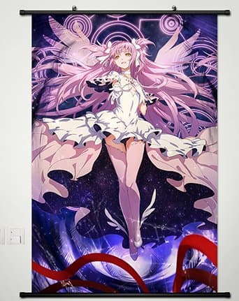 Home Decor Anime Puella Magi Madoka Magica Cosplay Wall Scroll Poster Fabric Painting Kaname Madoka 23.6 X 35.4 Inches-096