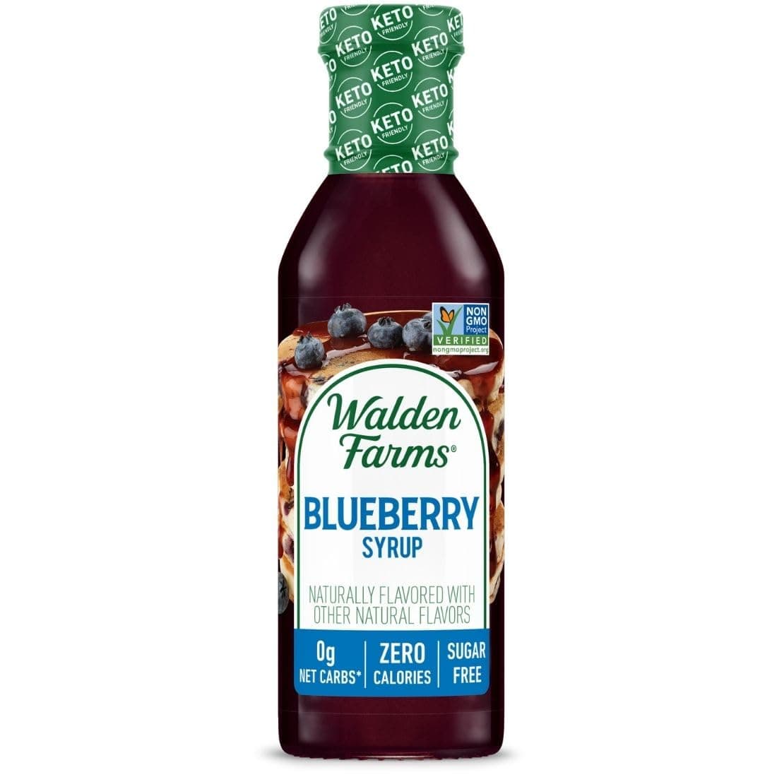 Blueberry Syrup – Perfect for Pancakes, Waffles, Desserts – Zero Calorie, Sugar-Free, Low Carb, Keto-Friendly, Gluten-Free, Vegan – 12 oz Bottle