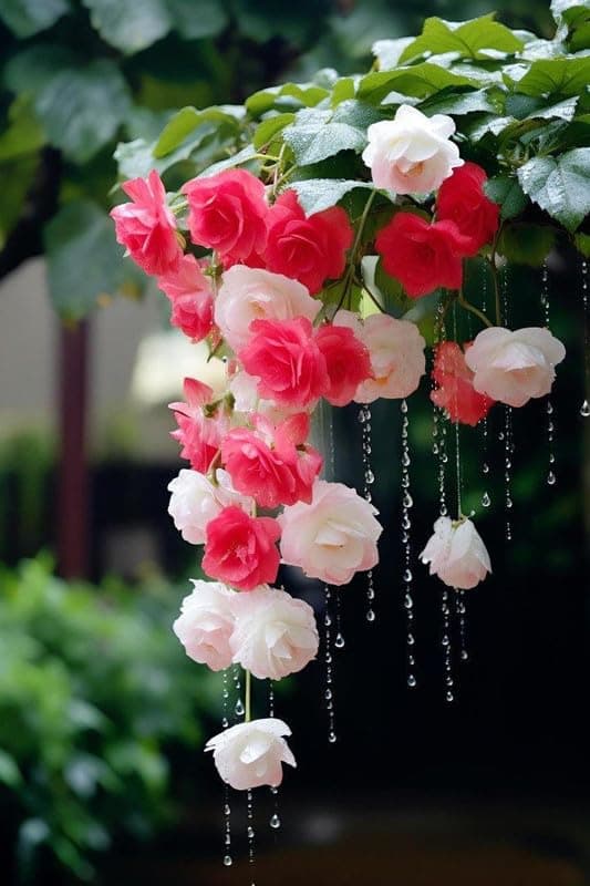 Svg Weeping Begonia Flowers Bulbs | Pink Color Flowering Plants Bulbs For Planters Pack Of 1 Bulbs