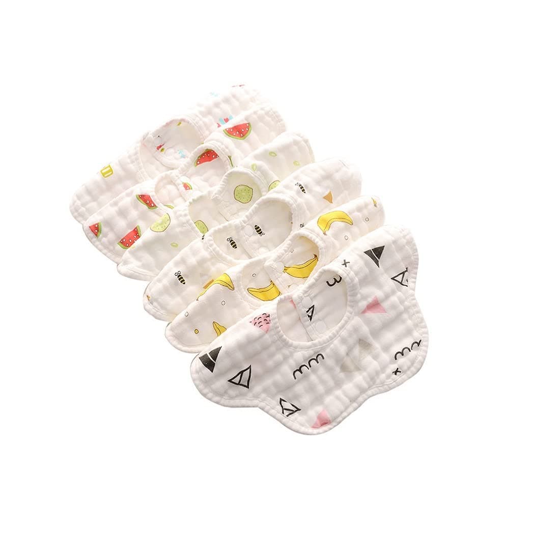 MerlinaeMuslin Bibs, Baby Bandana Drool Bibs for Boys Girls Newborn Infant for Drooling and Teething,100% Organic Cotton