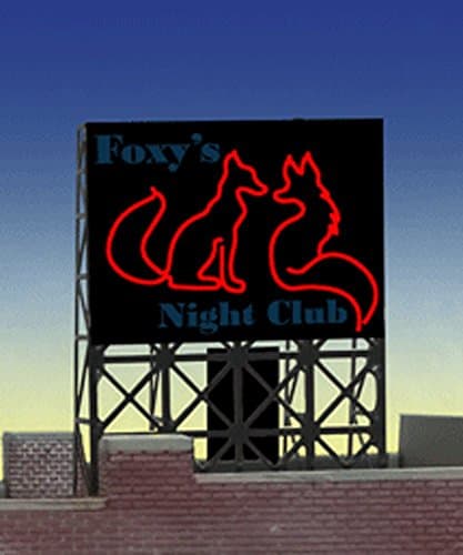 Foxy's Night Club Animated Billboard Sign N Z Scale Miller 33-9010