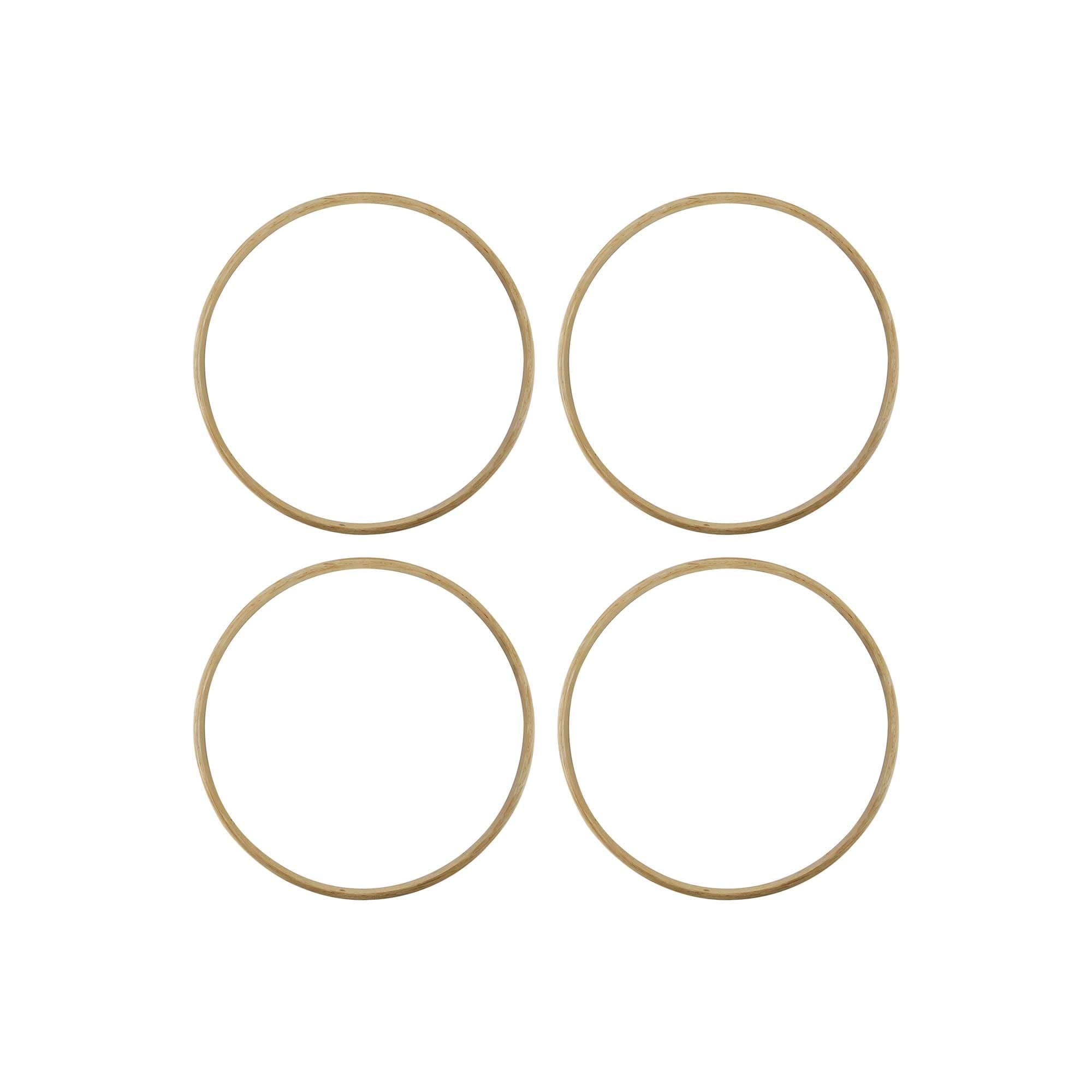 Embroiderymaterial Display Wooden Hoops for Dream Catchers, Floral Macramé, Wedding Décor & Wall Hanging Craft (4 Pieces Set) 8 Inch
