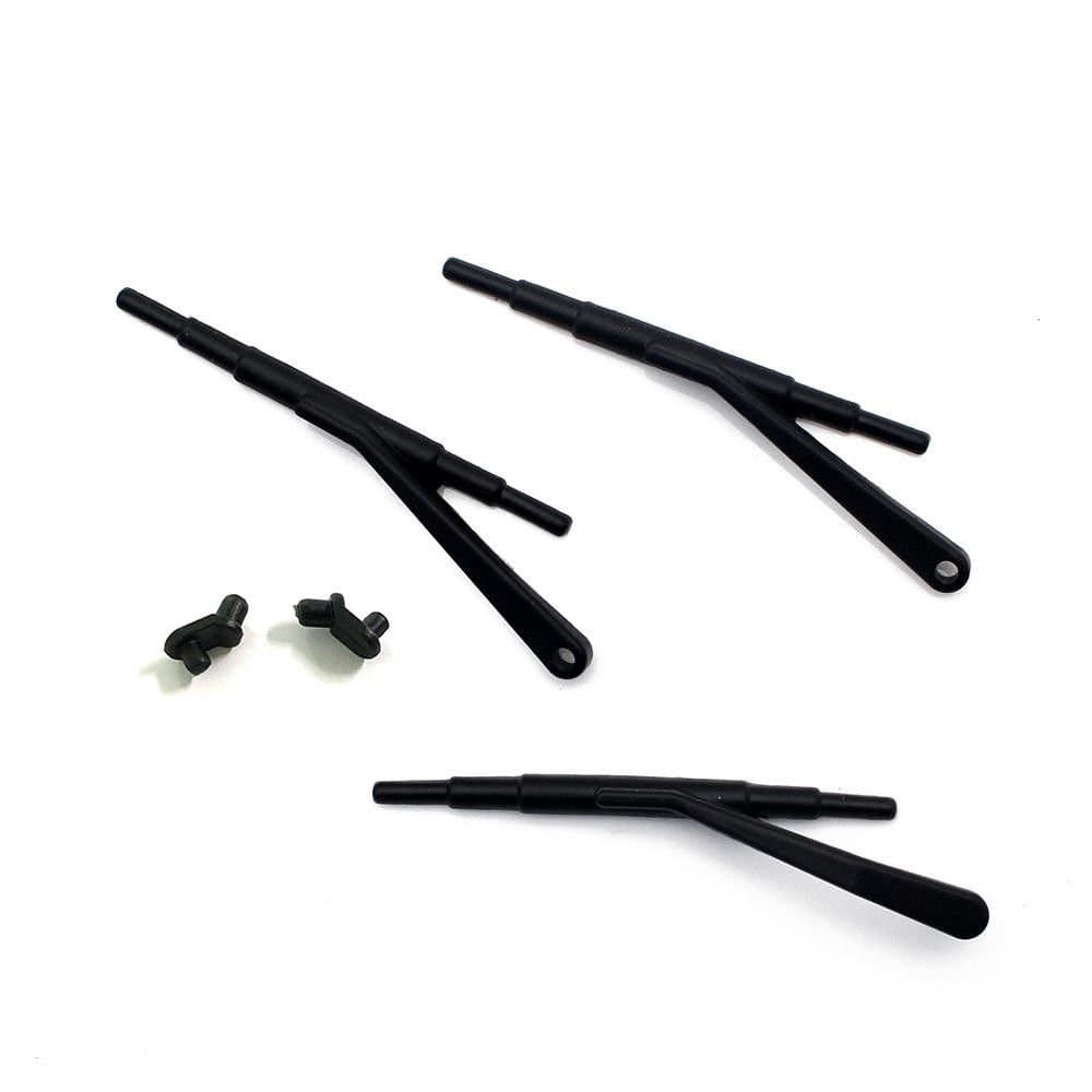 QUE-T 3PCS 1/10 RC Rubber Simulation Windshield Wiper Blades for SCX10 II Cherokee