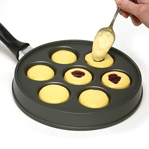 Ebelskiver Pan, Danish Aebleskiver Stuffed Pancake Pan, Aebleskivers, Black