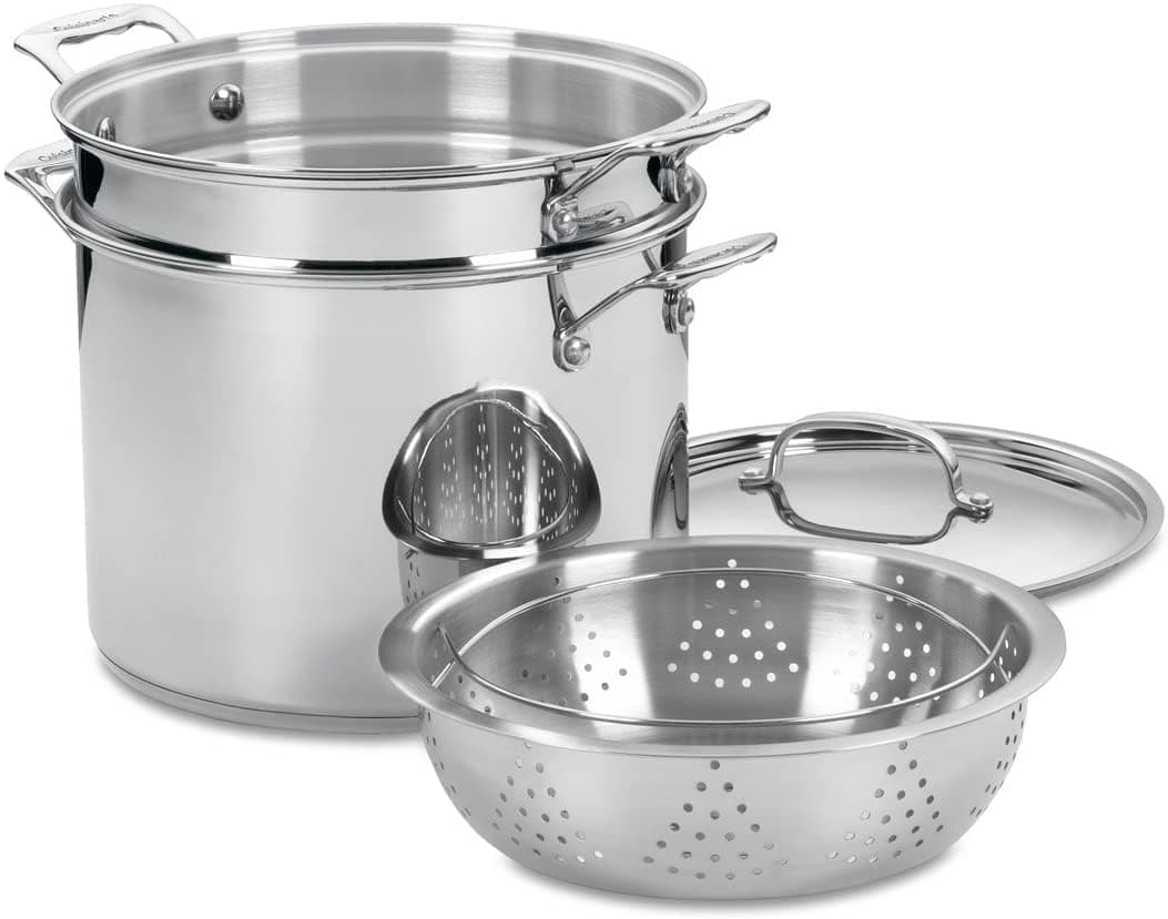 Pasta/Steamer Set, Stainless Steel, Silver, 12-Quart 77-412P1