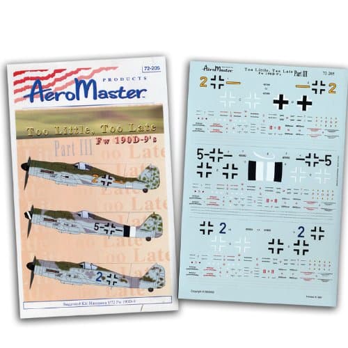 Fw 190 D-9: Too Little Too Late, Pt 3: JG 2, 3 (1/72 decals)