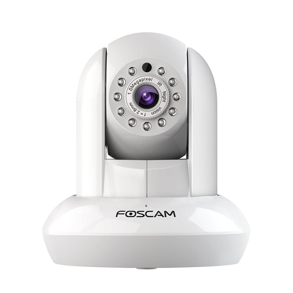 Foscam FI9821P HD 720P WiFi Security IP Camera with iOS/Android App, Pan, Tilt, Zoom, Two-Way Audio, Night Vision up to 26ft, and More (White)