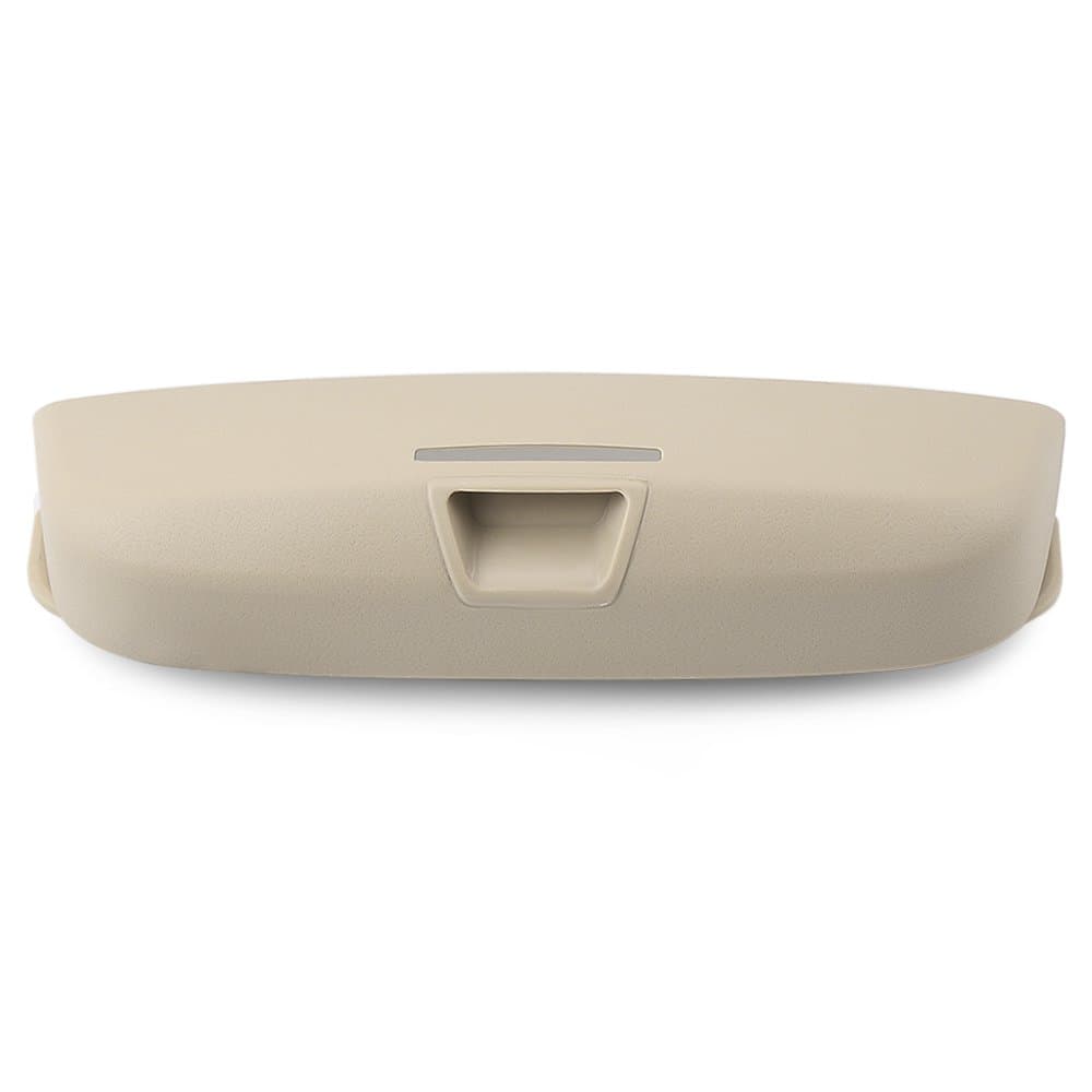 Car Glasses Holder Box Sun Glasses Case Car Sunglasses Storage Box Accessories Beige