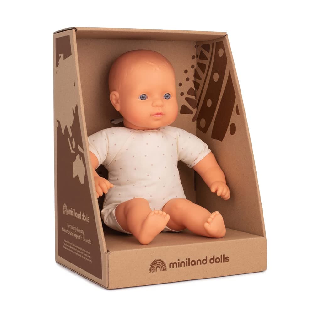 Caucasian soft body doll 32cm in retail box with underwear, Natural (31362)