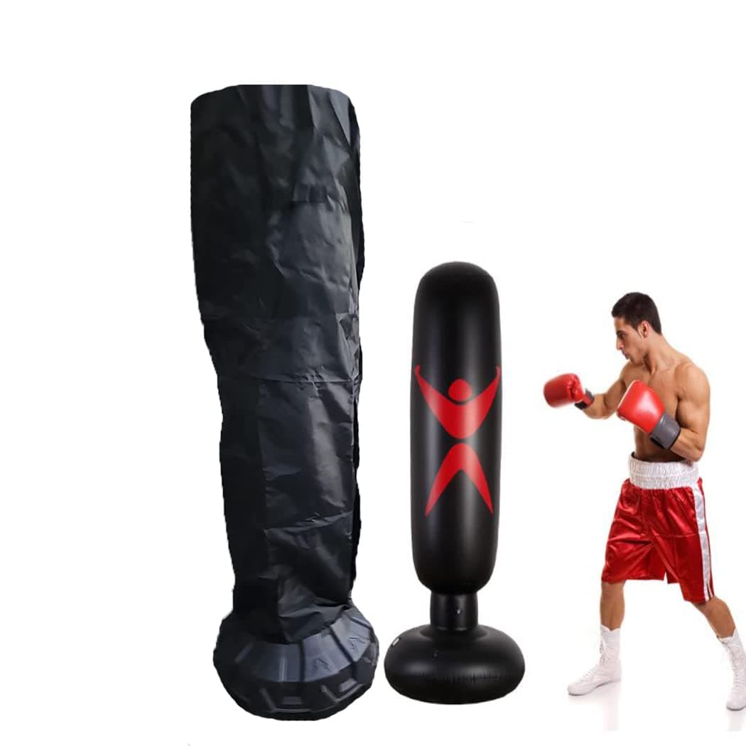 J&C Punching Bag Cover Outdoor Waterproof 420D Dustproof Standing Boxing Bag Cover Boxing Punching Bags Heavy Bags for Sports Outdoors Exercise Black