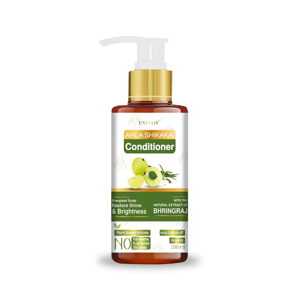 Amla Shikakai Organic Hair Conditioner - Deep Conditioner for Dry Damaged Hair and Growth | Increase Shine & Silky Texture | Paraben & Sulphate Free | Silicon Free (100 ml)