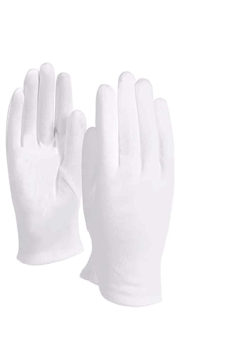 10Pairs White Cotton Gloves Large Size for Art handling Crafting Coin Jewelry Silver Inspection