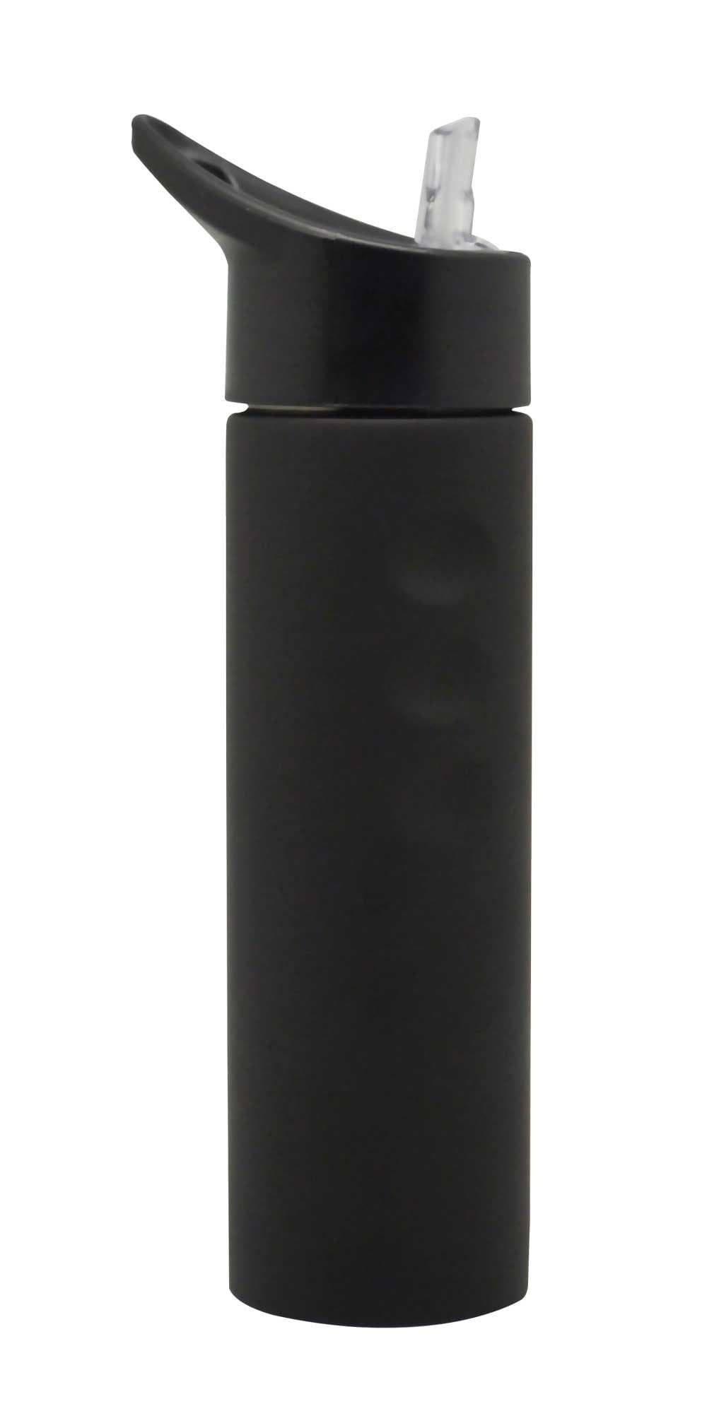 H2Go -Omada SS- 20683 Black 600 Ml Stainless Steel Sipper Bottle