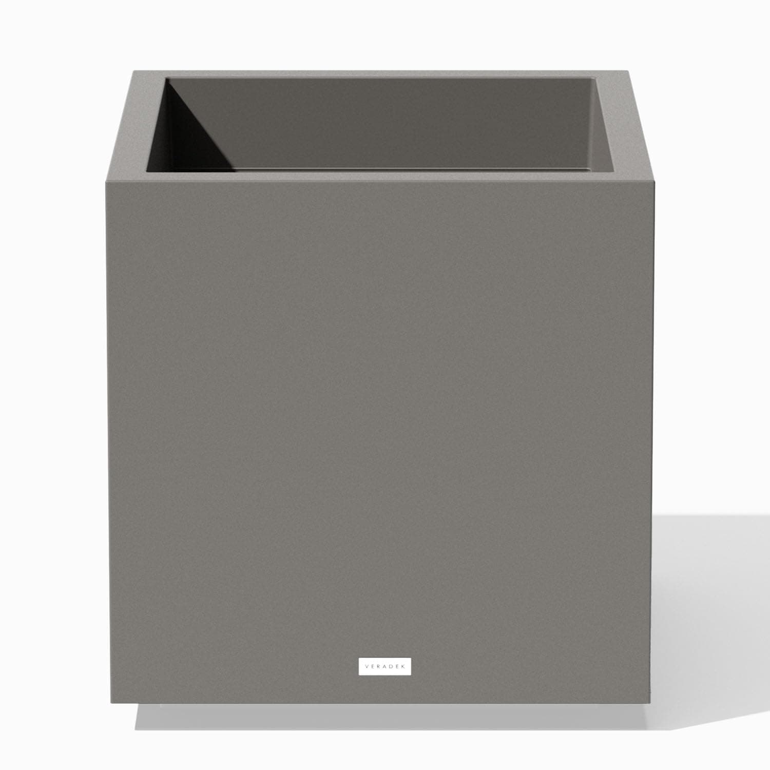 Veradek Block Series Cube Plastic Planter - Large Square Planter for Indoor or Outdoor Patio/Garden | Durable All-Weather Use with Drainage Holes | Modern Décor for Tall Plants, Trees, Flowers