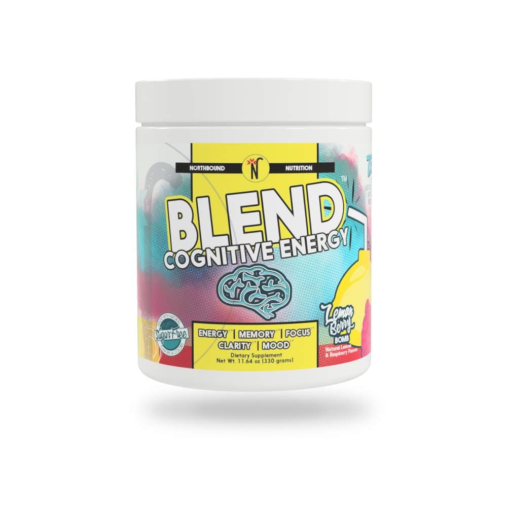 Blend Cognitive Energy & Endurance Formula - LemonBerry Bomb - Nootropic for Brain and Energy Powder - New Look & Improved Flavor