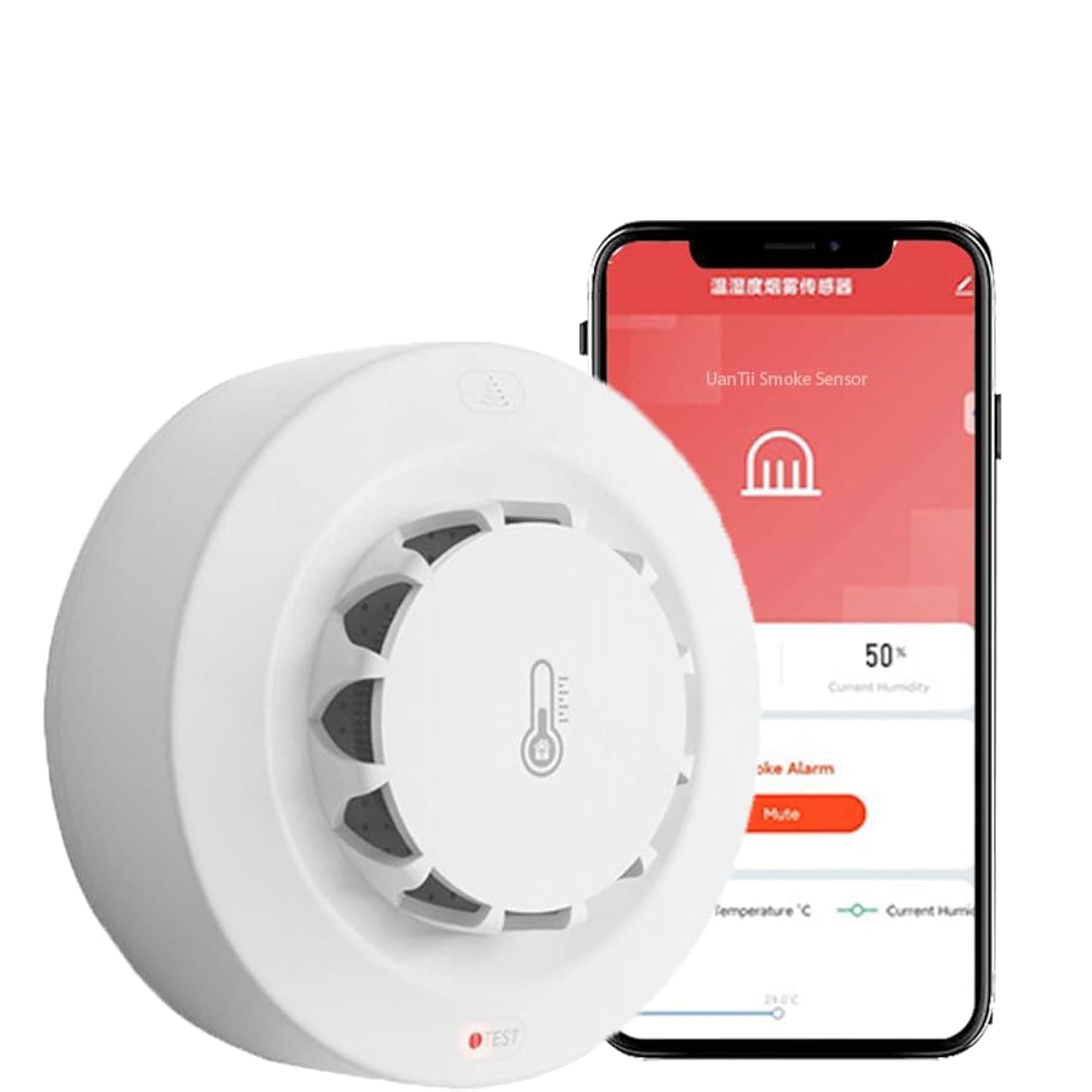 Tuya WiFi Smoke Alarm Temperature And Humidity Detection 3 In1 Sensor Smart Life Firefighter Compatible With Alexa Google Home