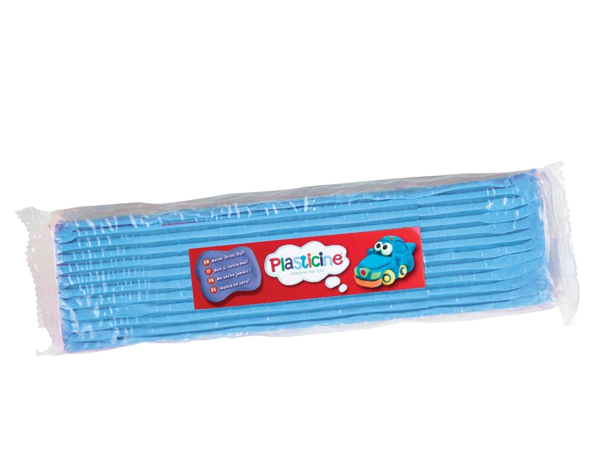 Flair Plasticine One Colour Slab 400g - Light Blue, Modelling Compound for Professional Animators and Model Makers, Never Dries Out, Make Sculptures, Models and Stop-Motion Animations