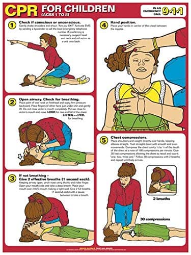 Algra Corporation CPR FOR CHILDREN UPDATED STANDARDS - 18" x 24" Laminated Poster